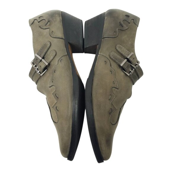 Free People Monument Western Ankle Bootie US 8.5 EU 39 Leather Double Buckle - Picture 6 of 16